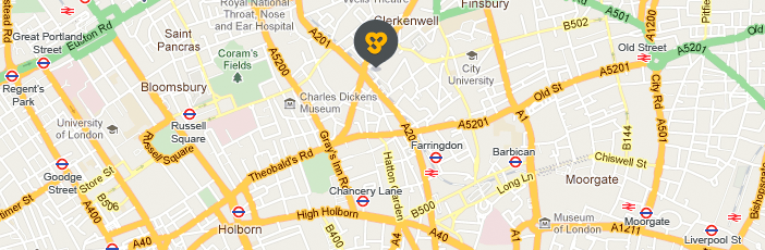 Map of Clerkenwell